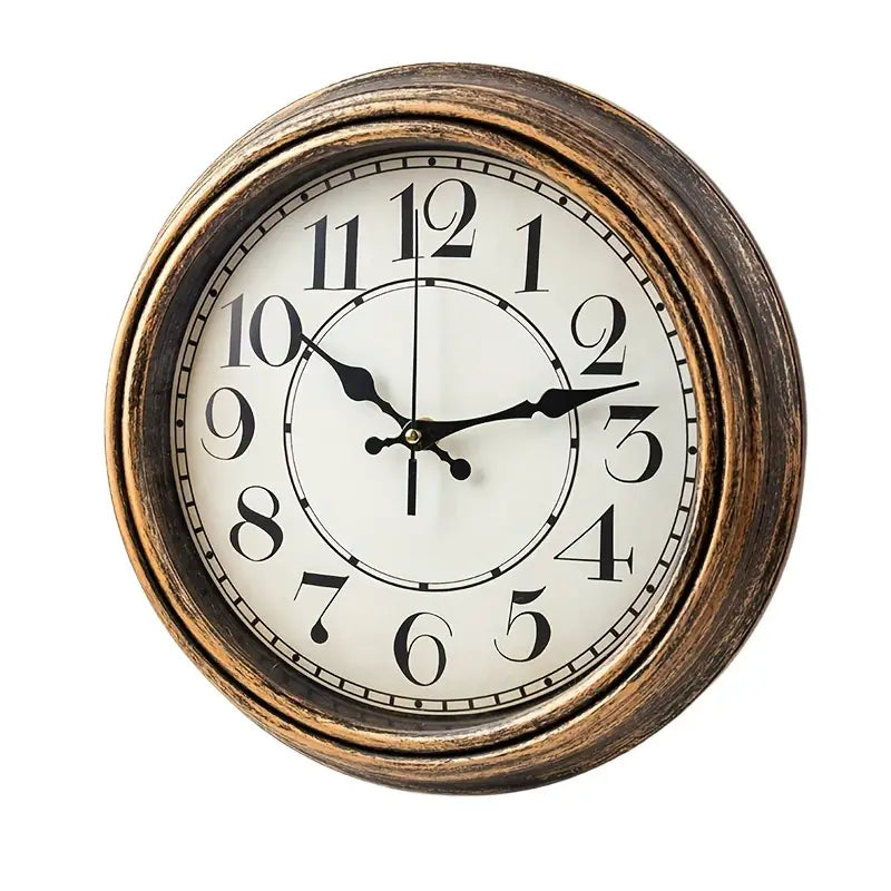 Horloge Murale Vintage Style Bronze D30cm AZRA