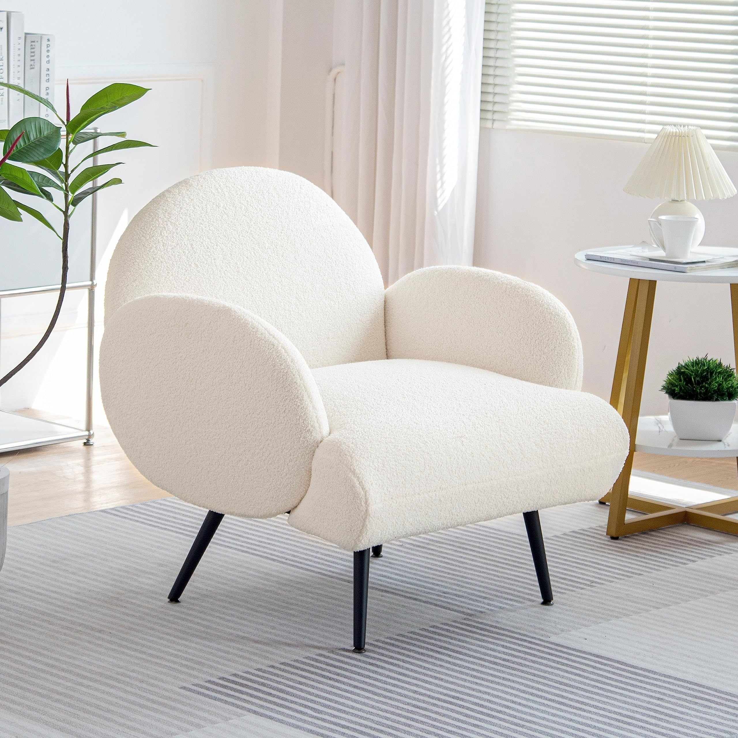 Fauteuil SUPER DESIGN pied en métal Doré SHEE