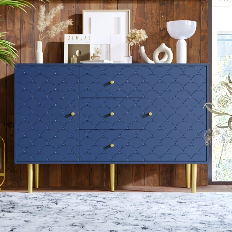 Commode Bleu Marine L120cmxl40cmxH82cm ALINE