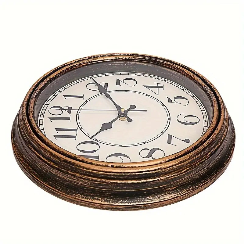 Horloge Murale Vintage Style Bronze D30cm AZRA