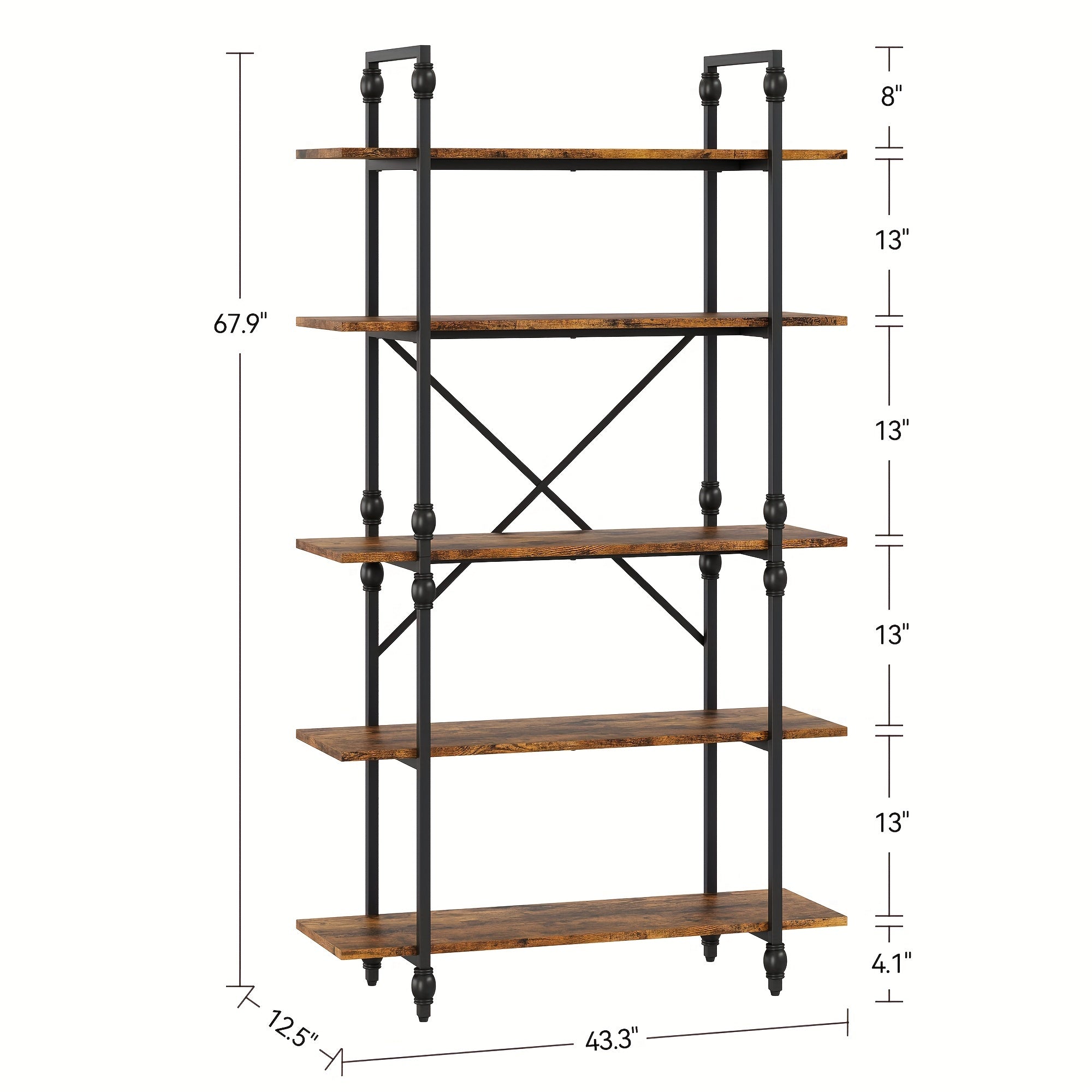 étagère en Bois à Colonne Romaine L110xl32xH170cm HOOD