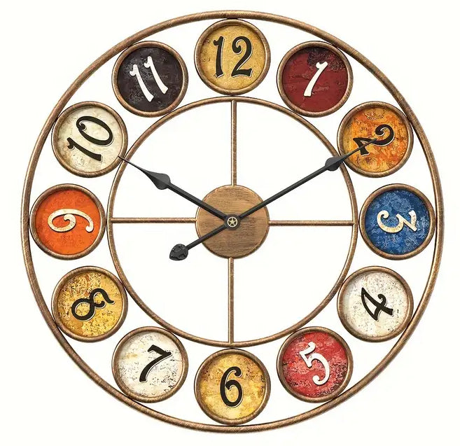 Horloge murale ronde Métal coloré D59,50cm PASI