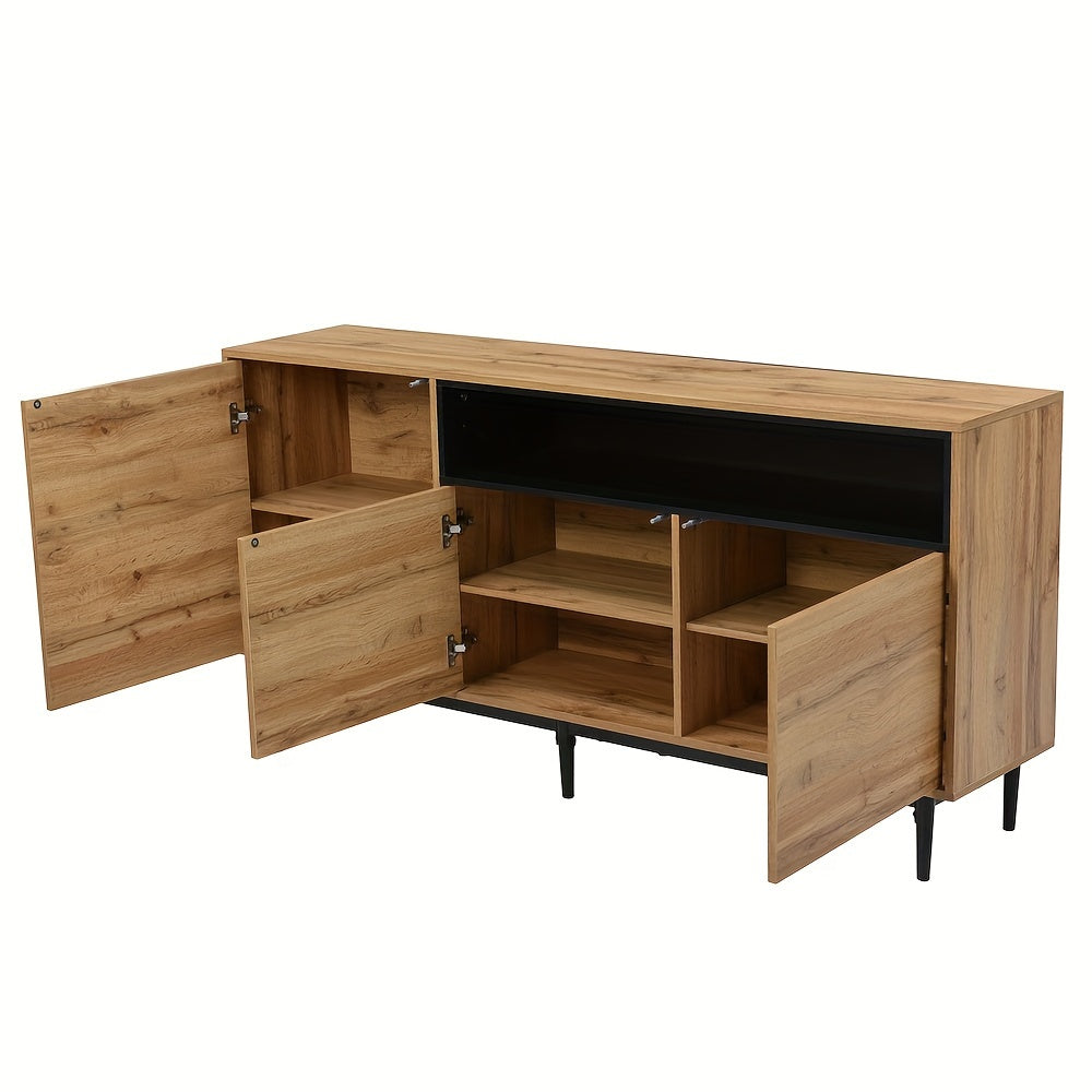 Buffet Moderne en Bois L160xl35xH76cm ROYA