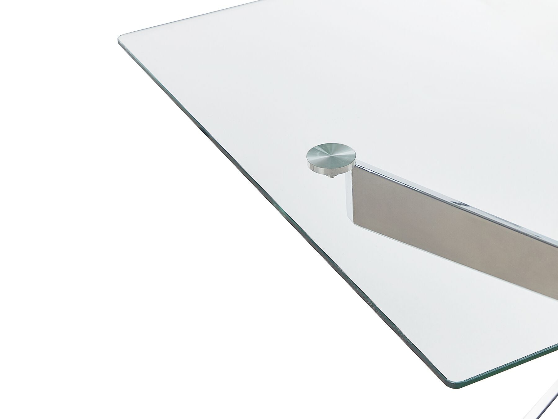 Table à manger en Verre de sécurité Argenté L120cmxl70cmxH76cm MILAVA