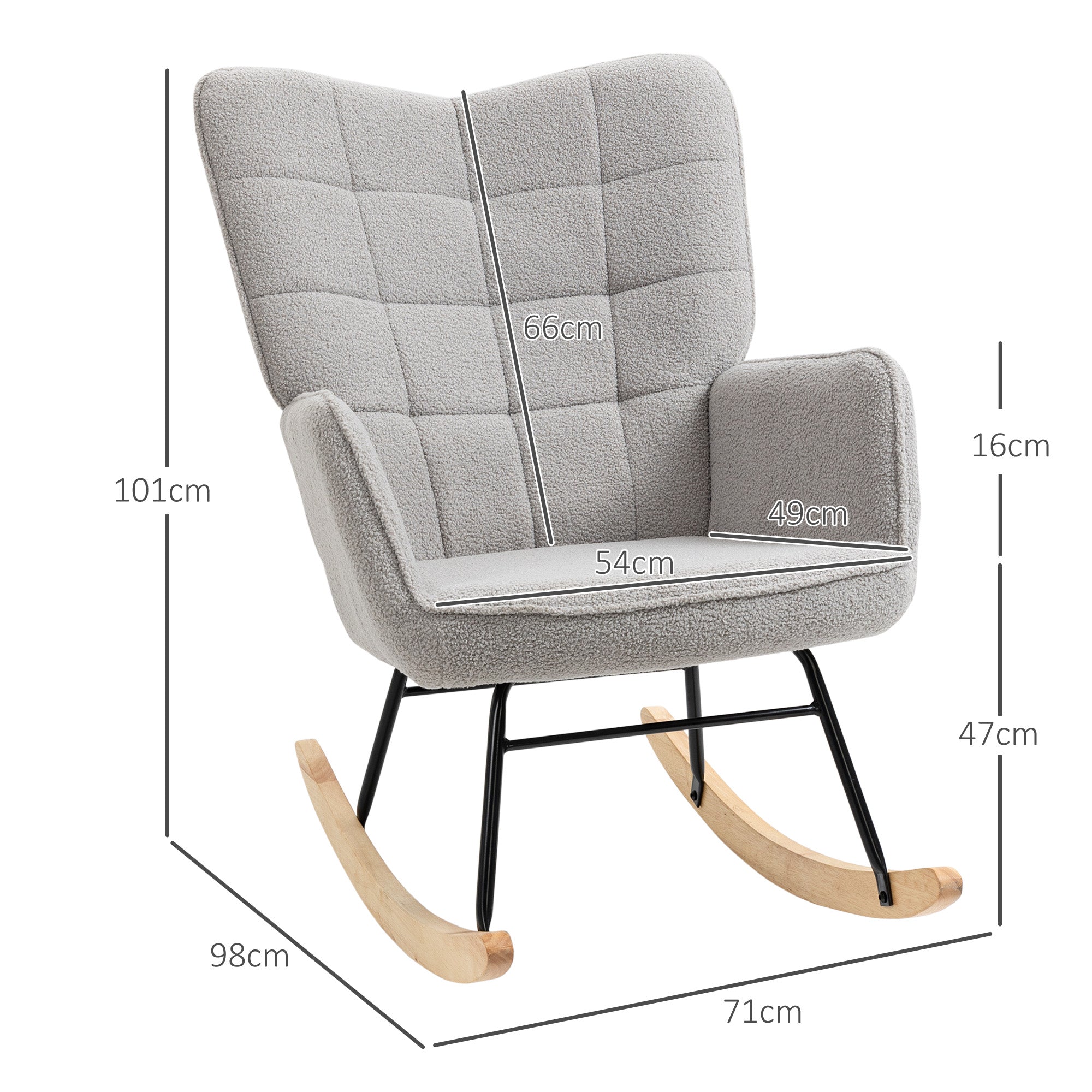 Fauteuil Bascule L71xl98xH101cm SLOO