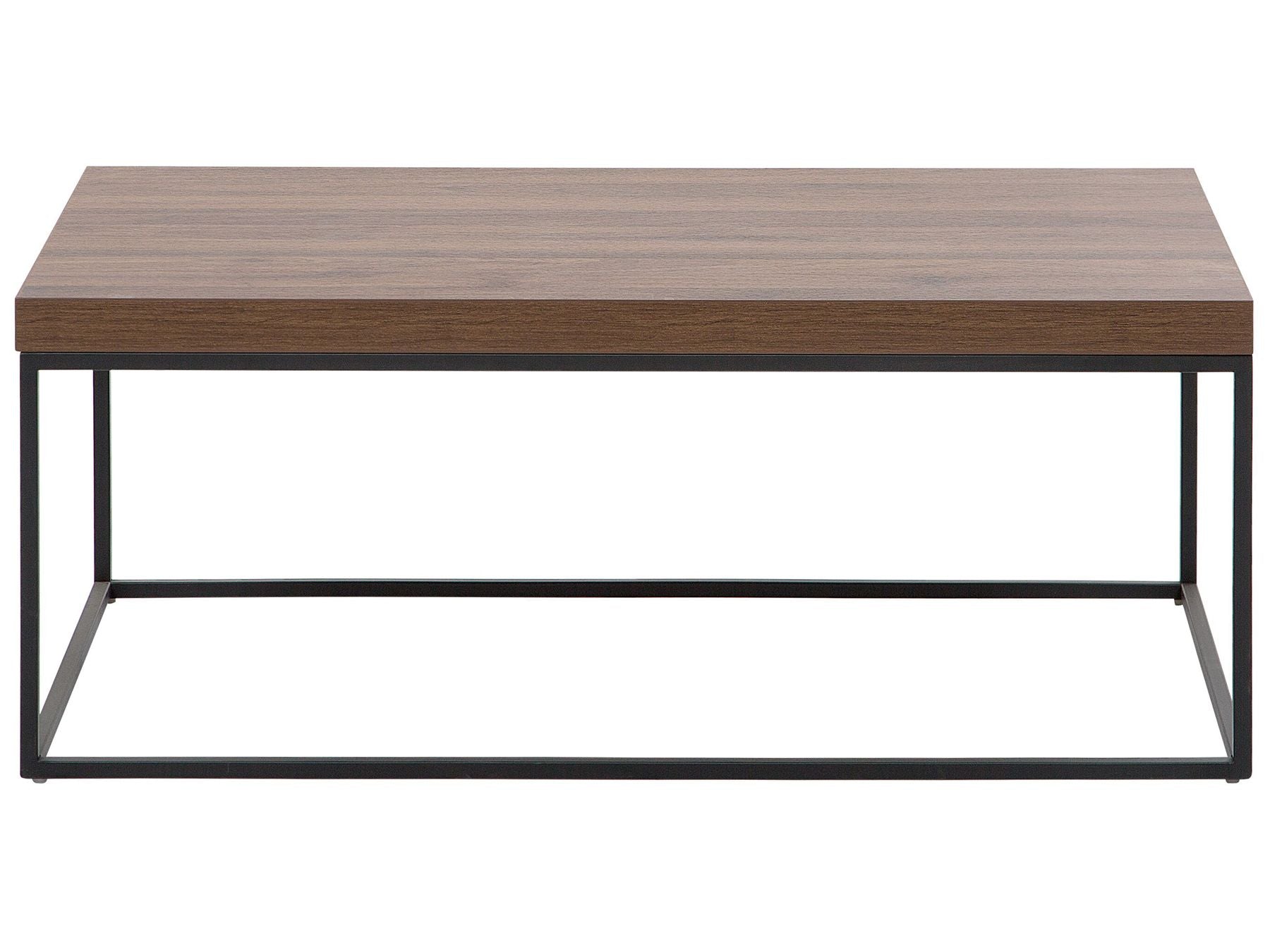 Table basse en Bois foncé et Métal Noir L100cmxl60cmxH40cm DJIBA