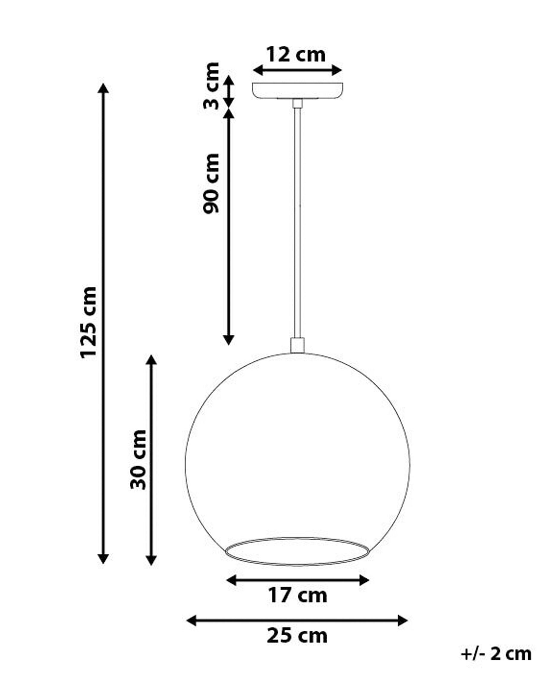 Lampe suspension en Verre Doré KOKAY