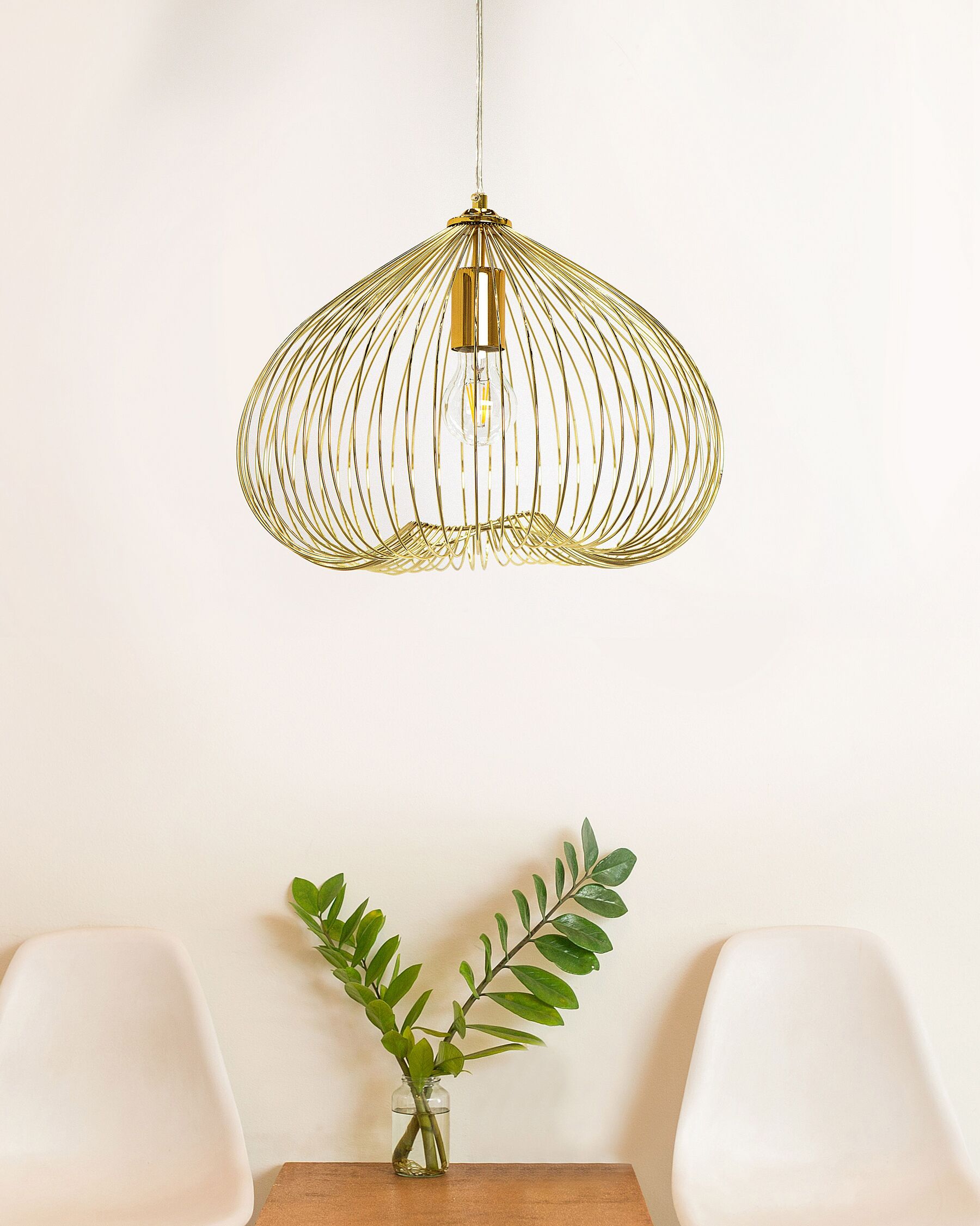 Lampe suspension en Métal Doré KOUNDA