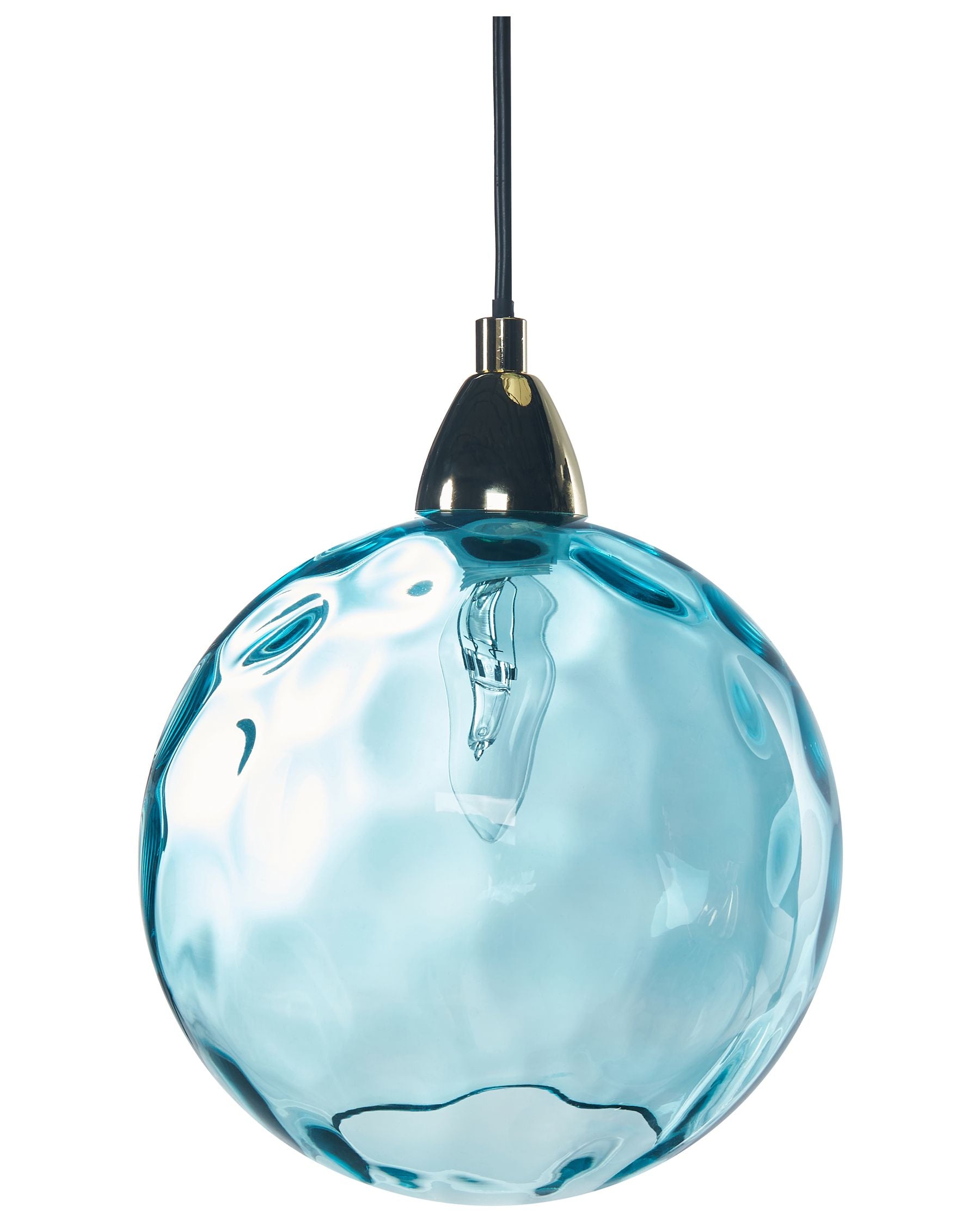 Lampe suspension 5 Abat-jours en Verre Bleu BEPAL