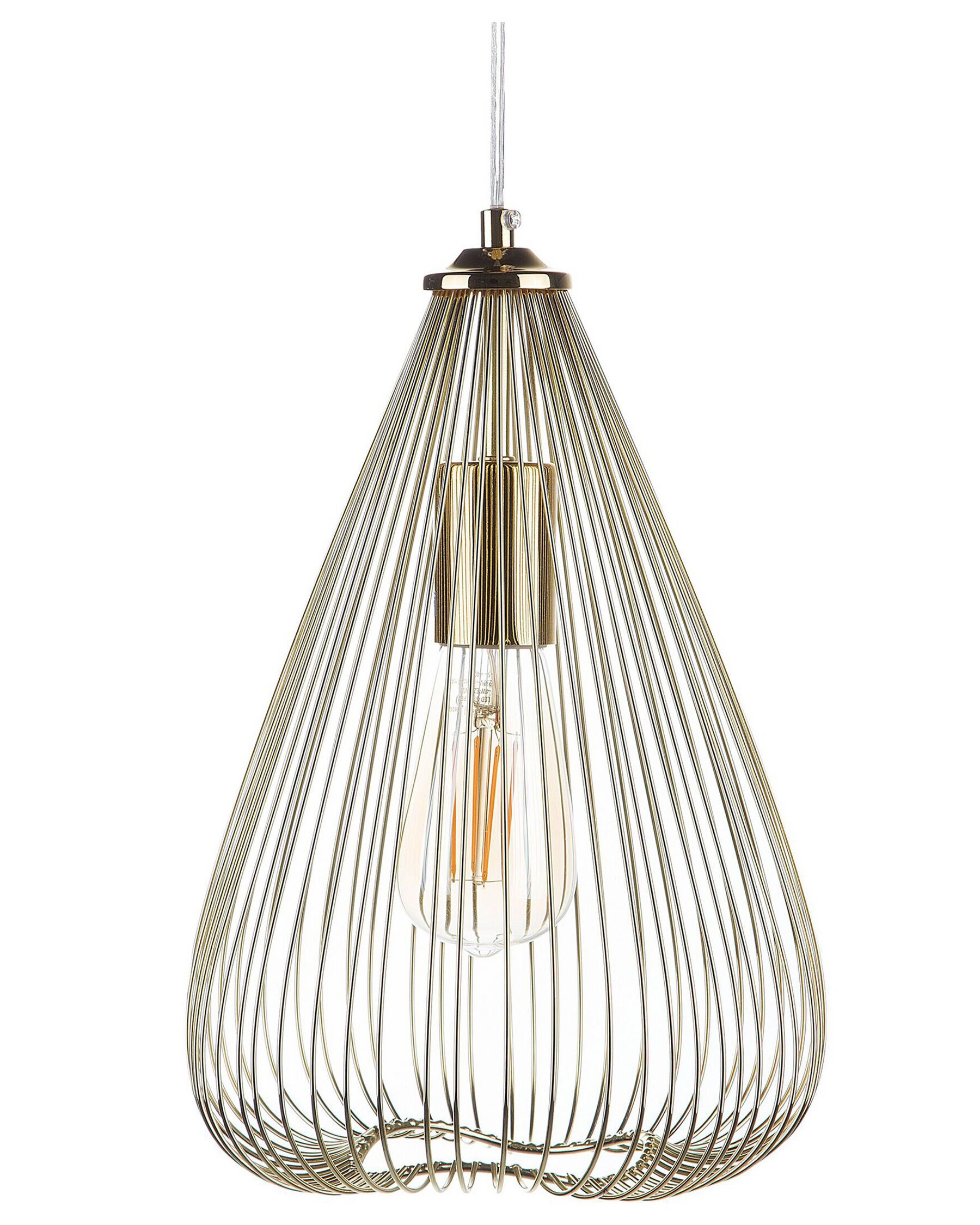 Lampe suspension en Métal Doré SOUNDA