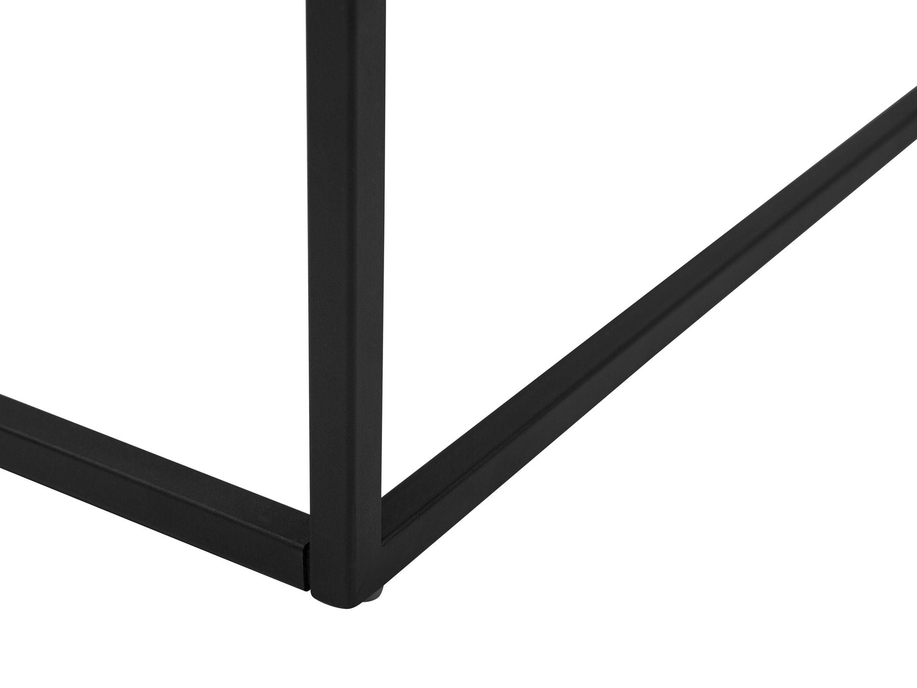 Table basse en Bois foncé et Métal Noir L100cmxl60cmxH40cm DJIBA