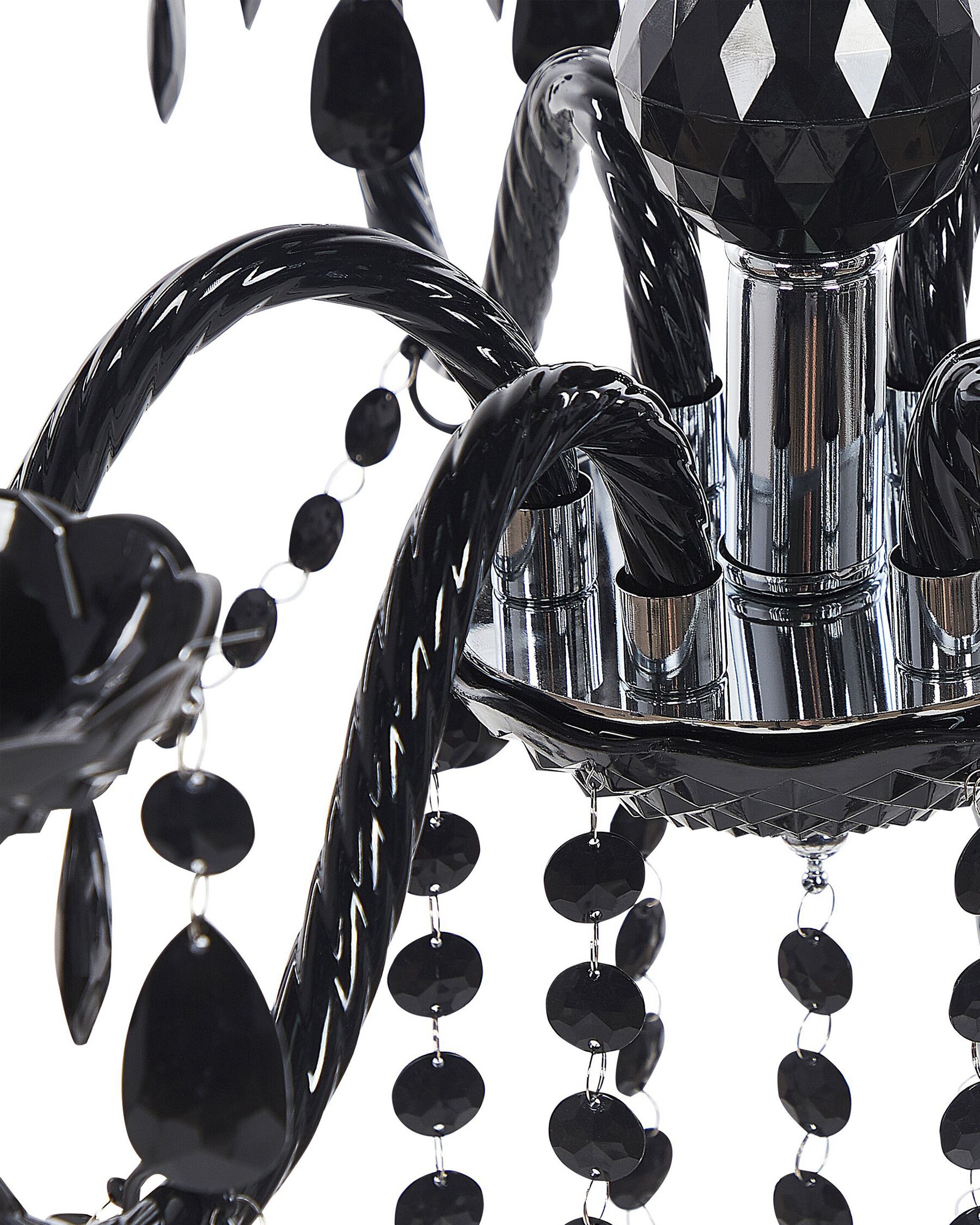 Lustre Noir style Baroque 6 Ampoules KIJI